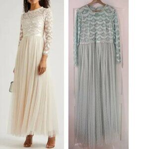Needle & Thread | Fifi Bodice Ankle Gown In Spring Mint